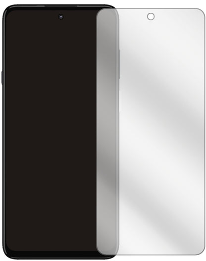 MotorolaEdge 20 Lite mit aufgebrachter dipos Displayschutzfolie, glasklare Darstellung ohne Einschränkungen