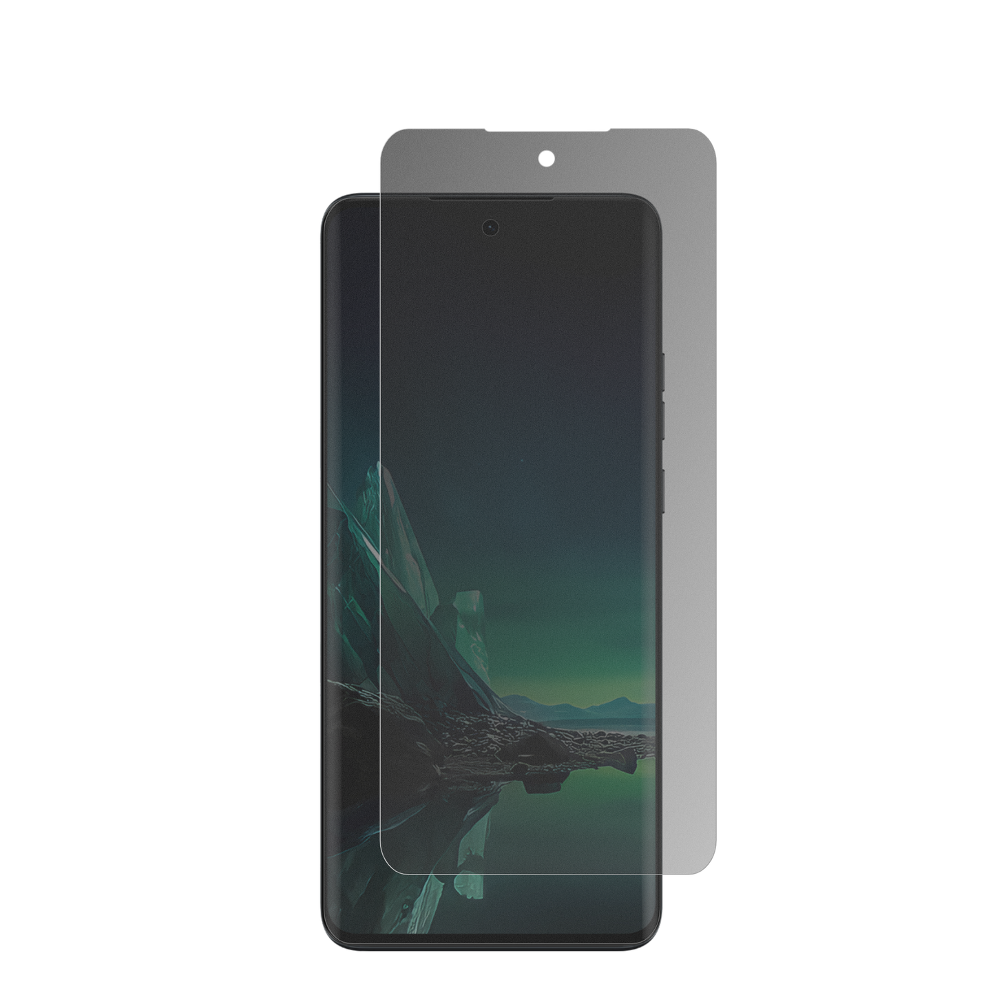 MotorolaEdge 40 Neo mit aufgebrachter dipos Flex Schutzfolie, die seitliche Einblicke blockiert