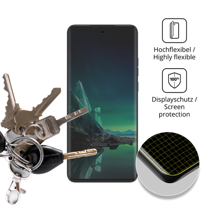dipos Displayschutz für Motorola Edge 40 Neo, mit Blickschutzfilter und perfekter Passform auch für die Rundungen