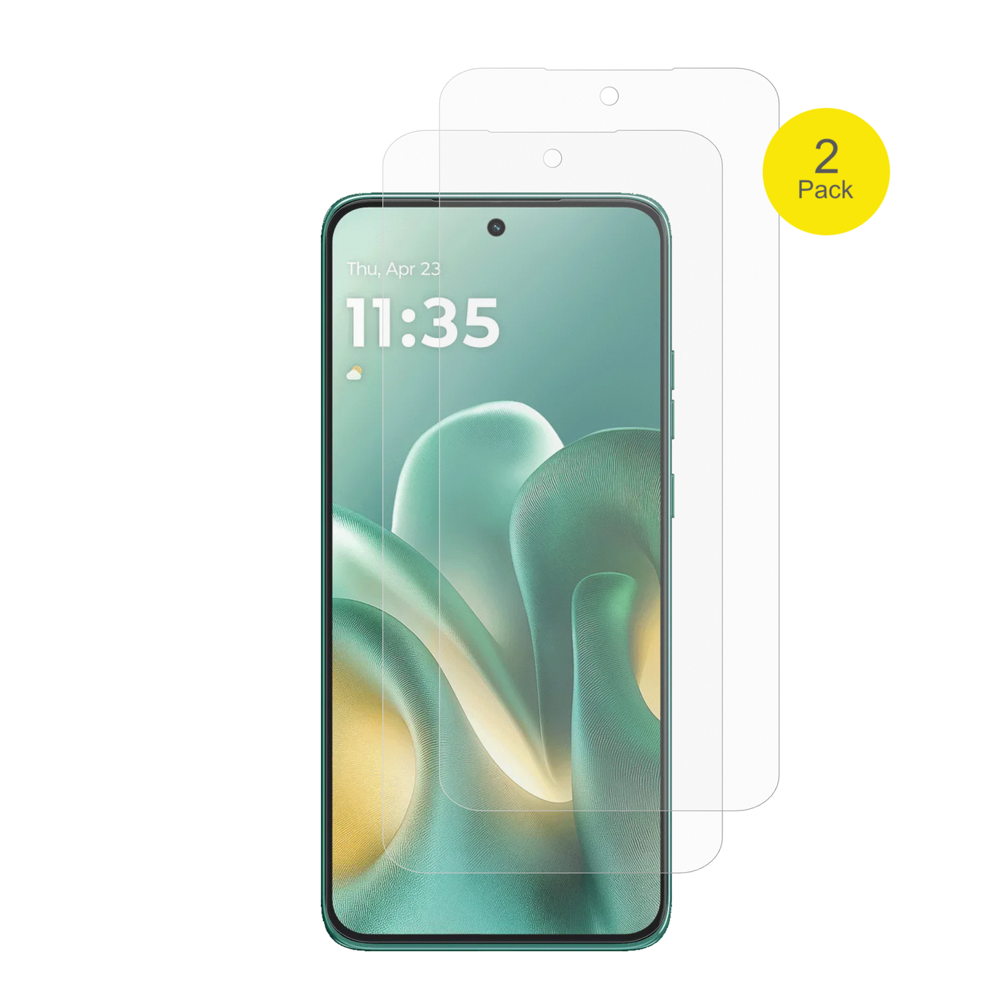 MotorolaEdge 60 Neo mit aufgebrachter dipos Flex Schutzfolie, glasklare Darstellung ohne Einschränkungen