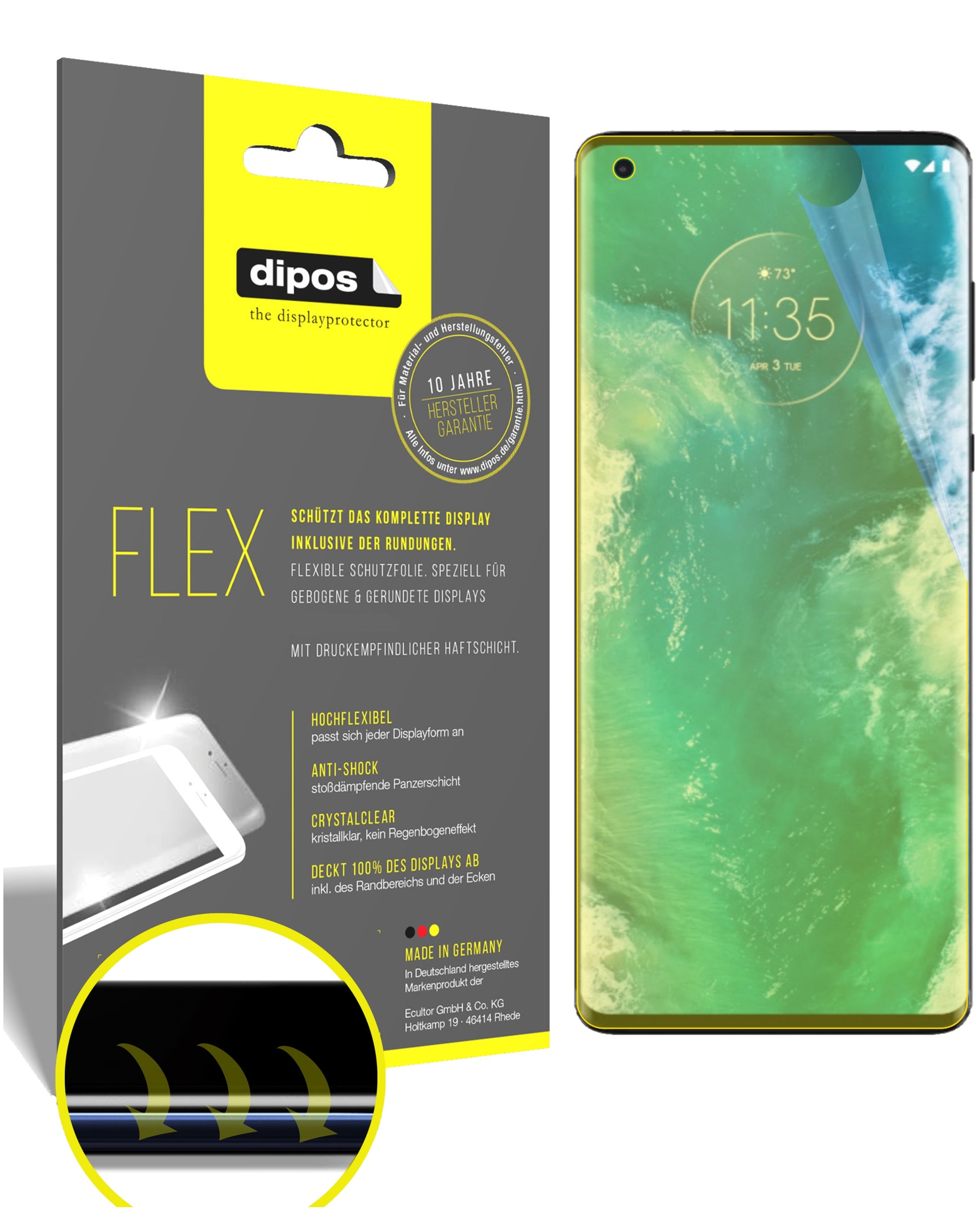 3D Full Cover Displayschutzfolie: Case-freundlicher Schutz mit perfekter Passform für dein Display. 