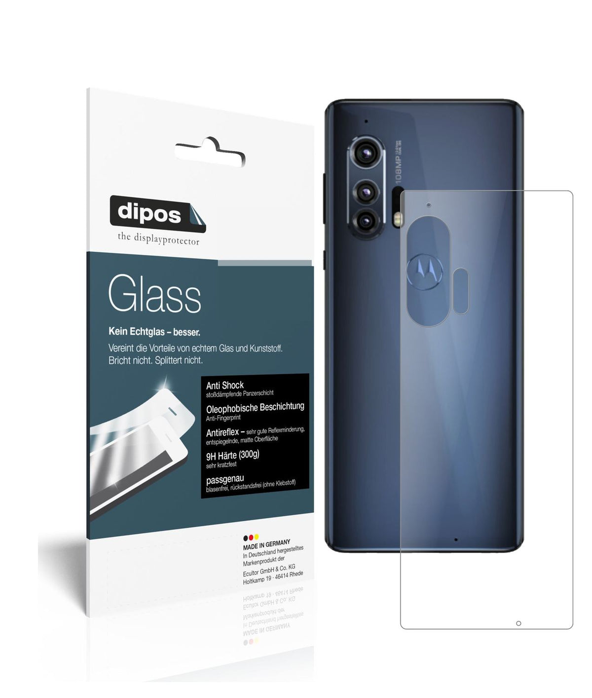 2x Screen Protector for Motorola Edge Plus back matte Flexible Glass 9H dipos