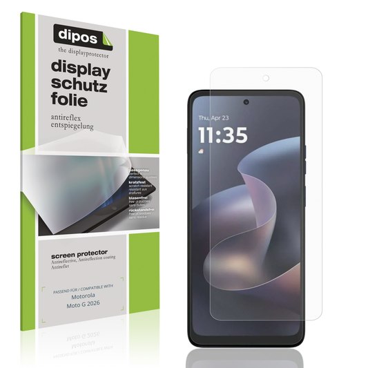 Matte Displayschutzfolie von dipos passend für motorolamoto g 2026, präziser Zuschnitt und blasenfrei montiert