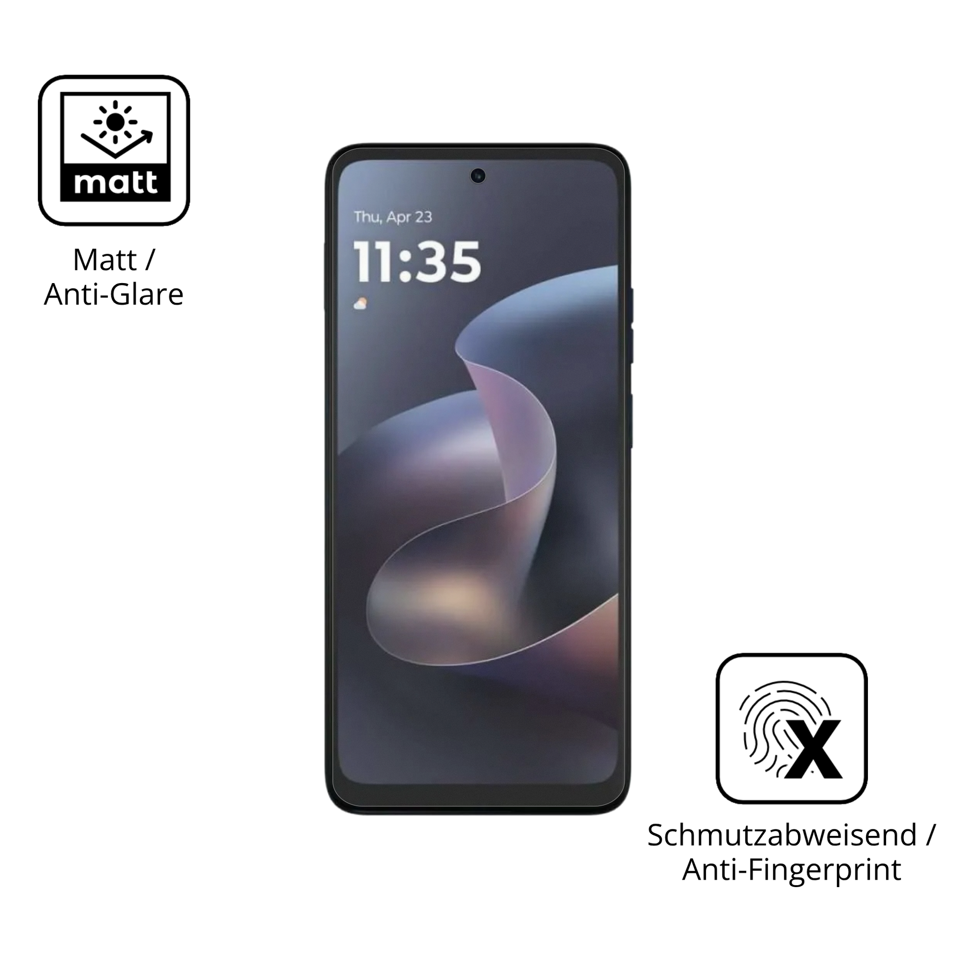 Dünne und entspiegelnde Folie passend zugeschnitten für motorolamoto g 2026