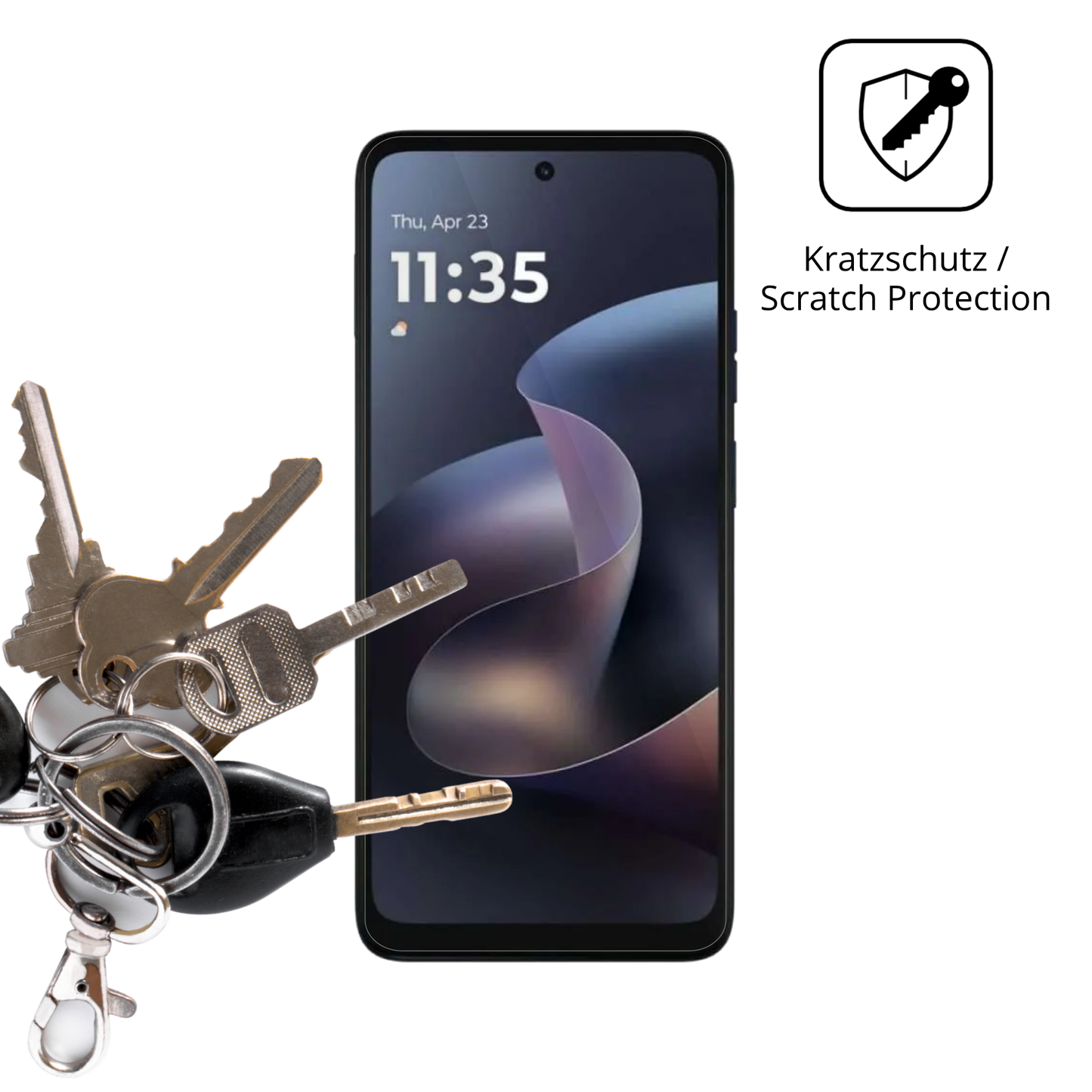 Schutz gegen Kratzer auf dem motorolamoto g 2026 Glas durch Schlüssel oder Ähnliches