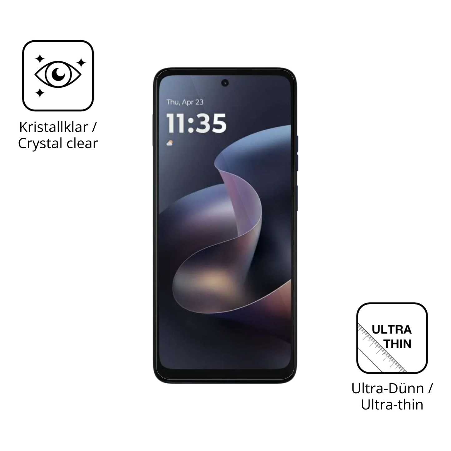 Dünne und klare Folie passend zugeschnitten für motorolamoto g 2026