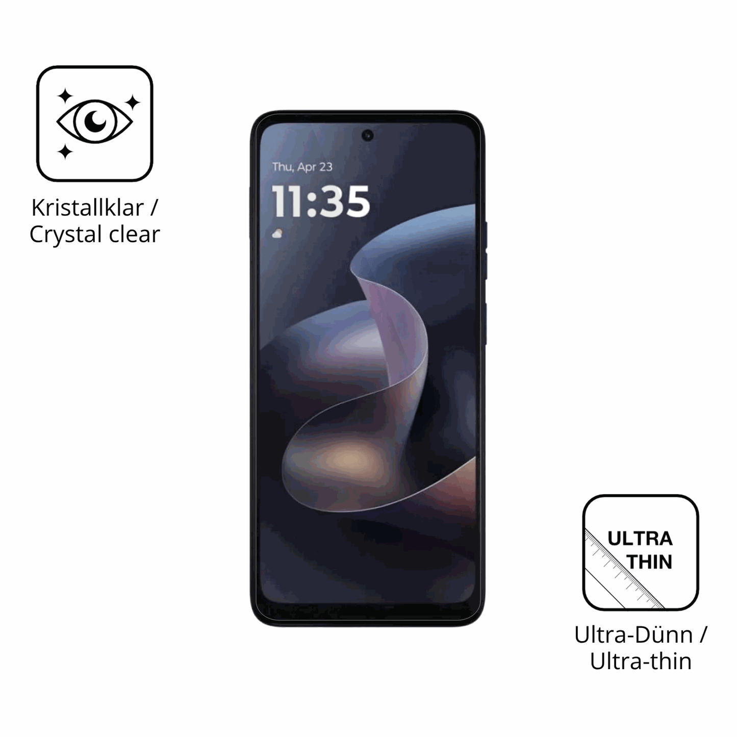 Dünne und klare Folie passend zugeschnitten für motorolamoto g play 2026