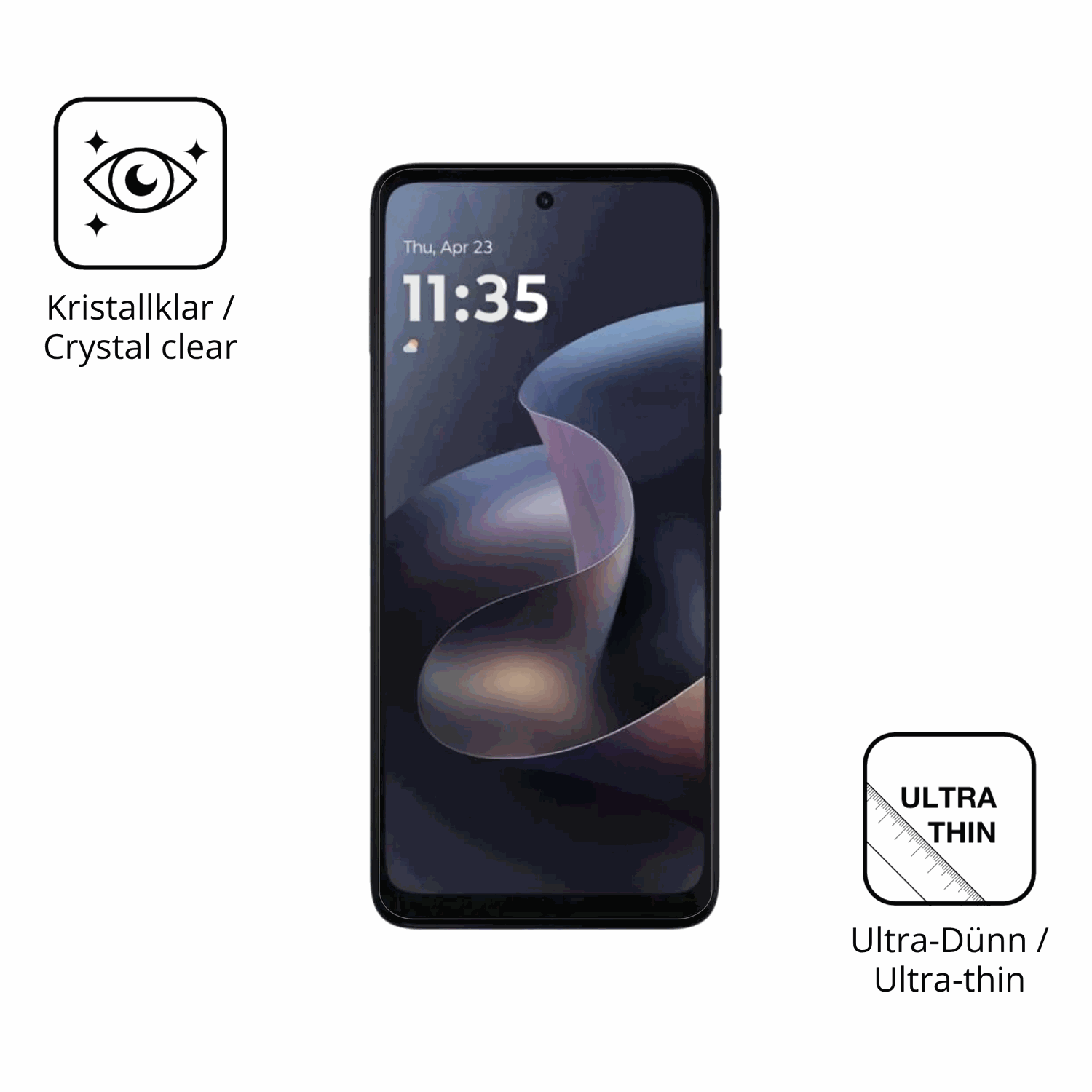 Dünne und klare Folie passend zugeschnitten für motorolamoto g play 2026