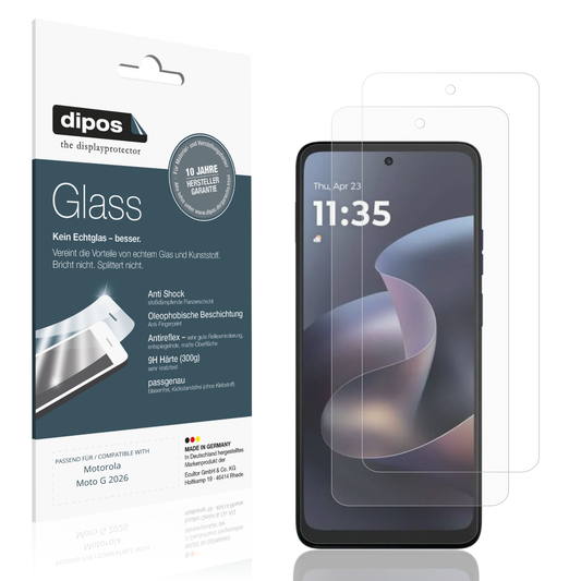 Matte Displayschutzfolie von dipos passend für motorolamoto g 2026, 9H kratzfest und blasenfrei montiert