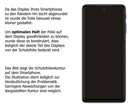 Dünne und klare Folie passend zugeschnitten für Motorola Moto G51 5G