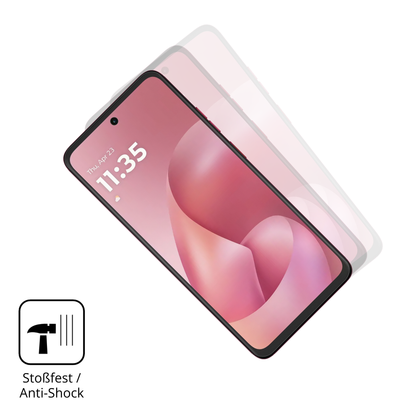 Schutz gegen Kratzer auf dem motorolamoto g57 power Glas durch Schlüssel, Stöße gegen die Tischkante oder Stürze