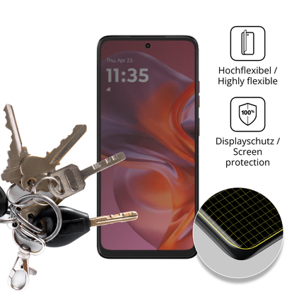 dipos Displayschutz für motorolamoto g67 power, mit Blickschutzfilter und perfekter Passform auch für die Rundungen