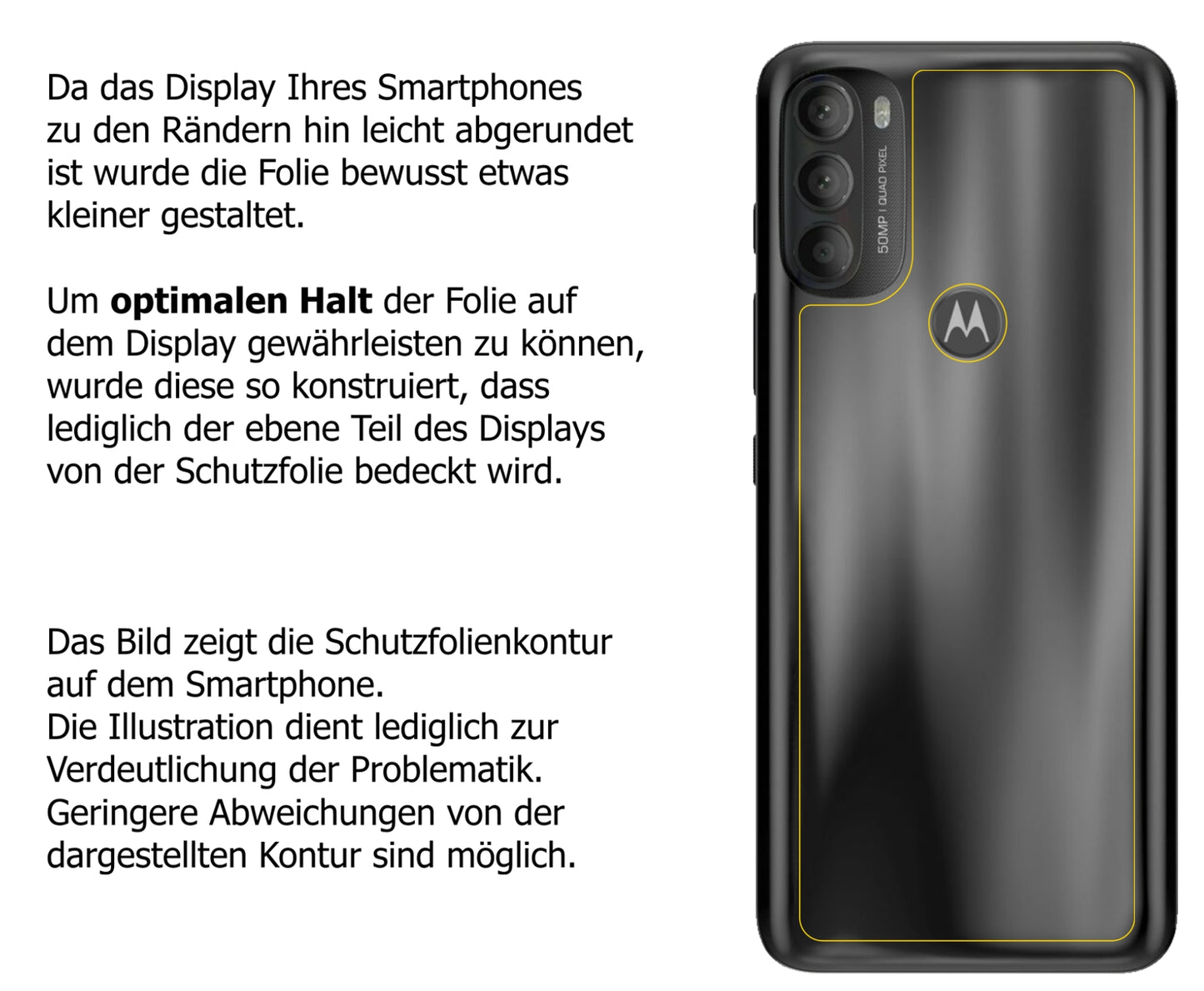 Dünne und klare Folie passend zugeschnitten für Motorola Moto G71 Rückseite