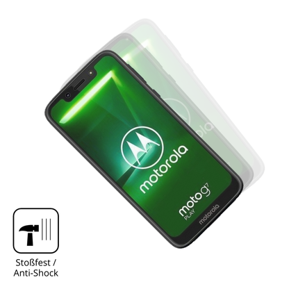 Schutz gegen Kratzer auf dem Motorola Moto G7 Play Glas durch Schlüssel, Stöße gegen die Tischkante oder Stürze