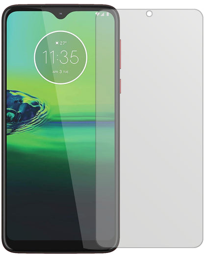 MotorolaMoto G8 Play mit aufgebrachter dipos Displayschutzfolie, die lästige Fingerabdrücke minimiert