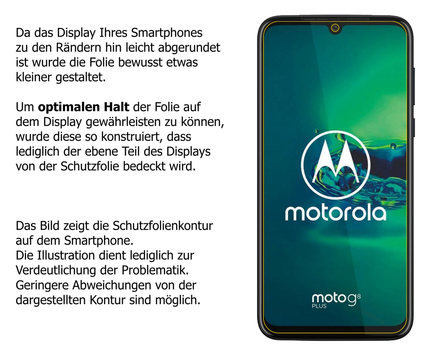 1x 9H Schutzfolie für Motorola Moto G8 Plus Panzerfolie