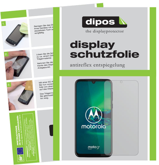 Matte Displayschutzfolie von dipos passend für Motorola Moto G8 Plus, präziser Zuschnitt und blasenfrei montiert