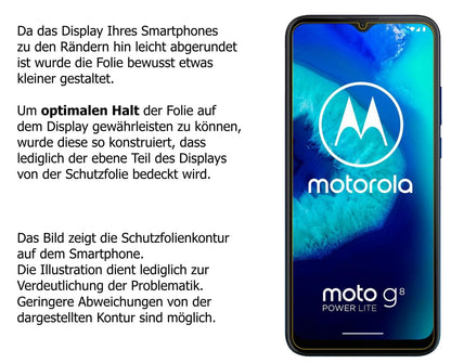 2x Screen Protector for Motorola Moto G8 Power Lite Protection Anti Glare dipos