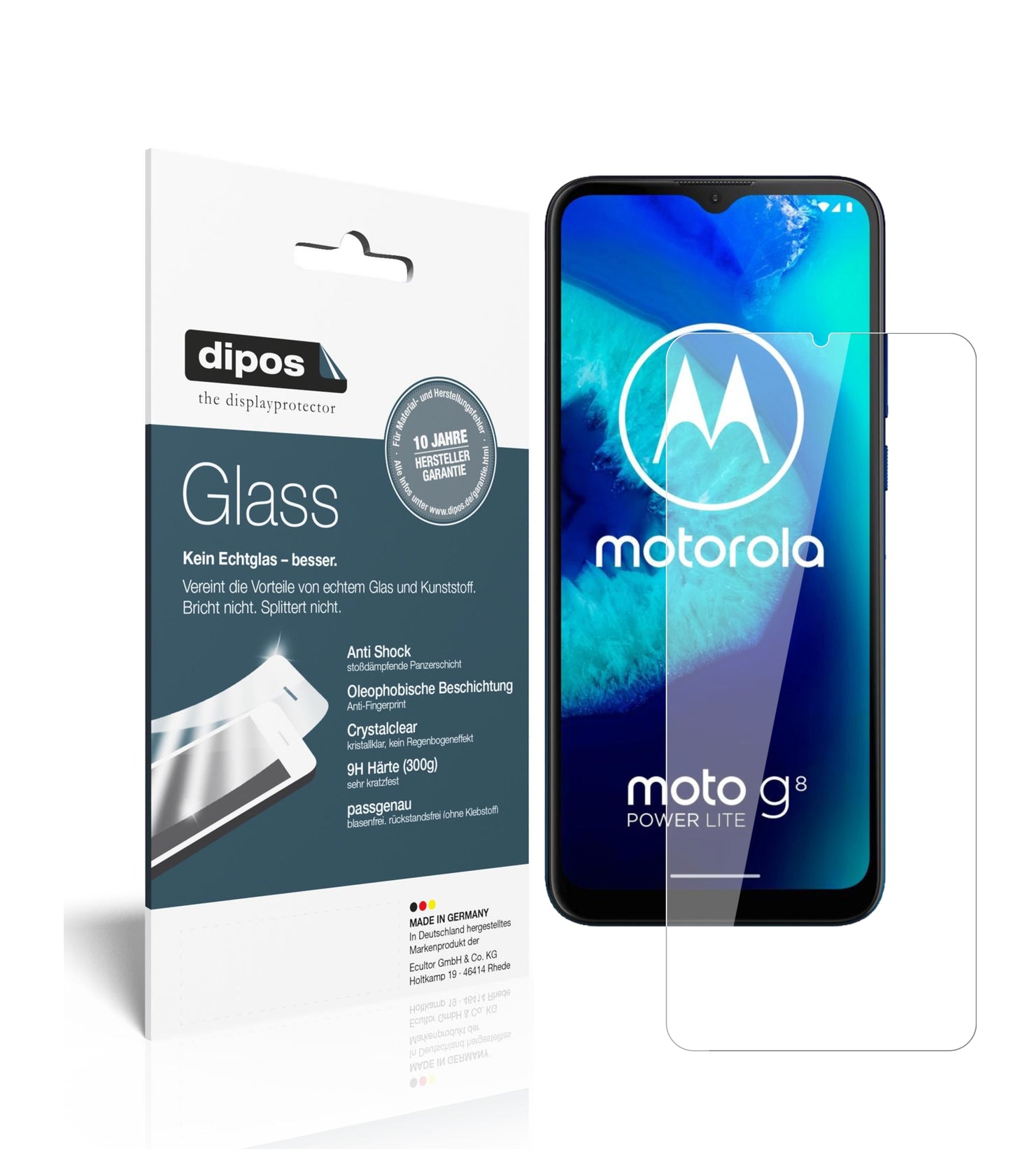 Perfekte Passform und ultimative Qualität: Unser 9H Panzerglas bietet Schutz für Motorola-Moto G8 Power Lite