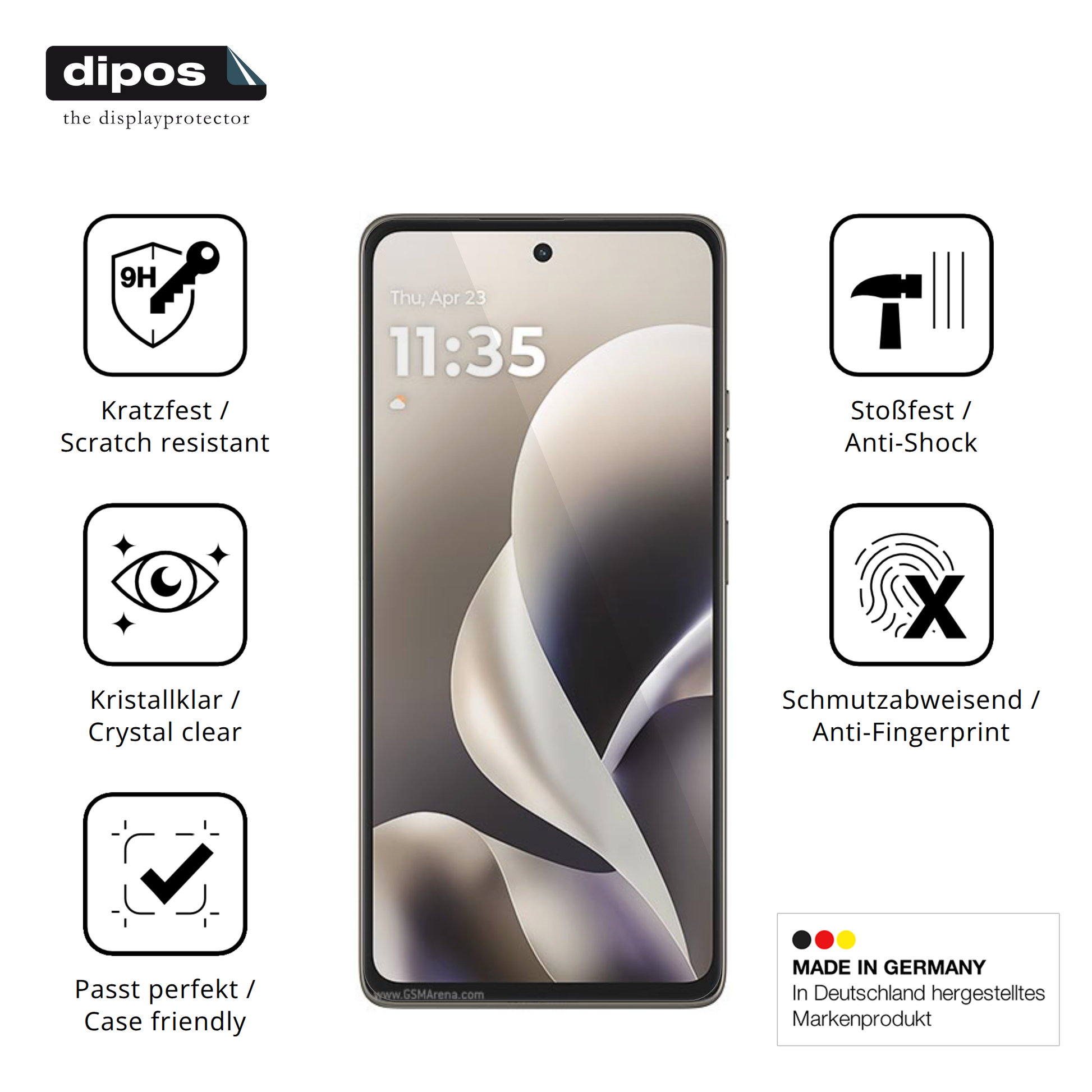 Displayschutz hergestellt in Deutschland, höchste Qualität made in Germany