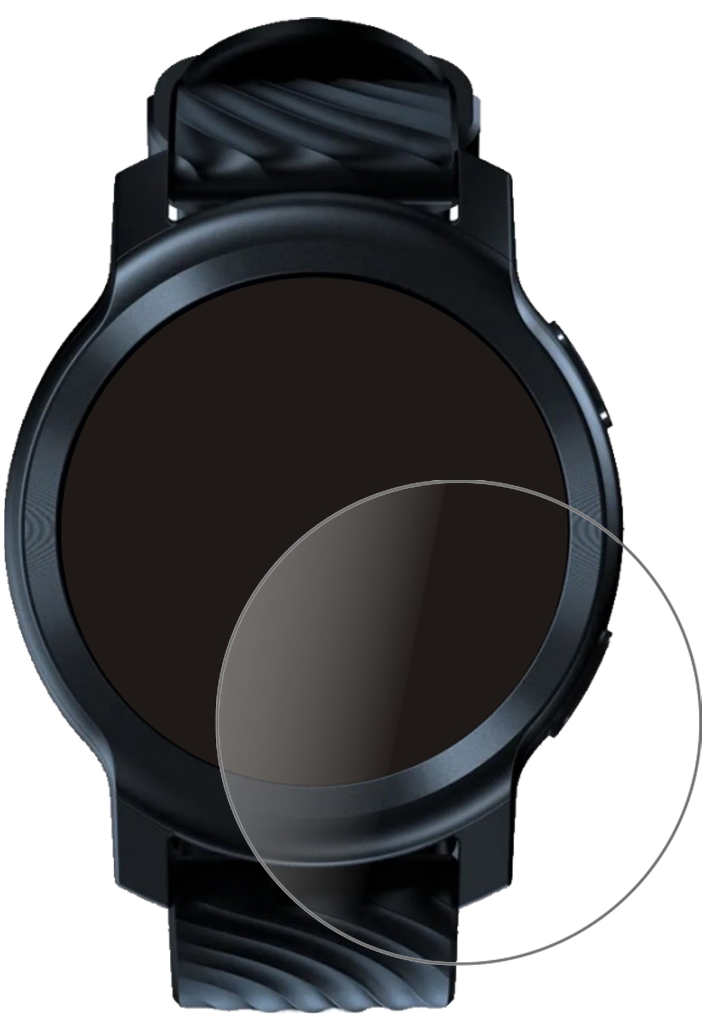 MotorolaMoto Watch 100 mit aufgebrachter dipos Panzerfolie, die lästige Fingerabdrücke minimiert