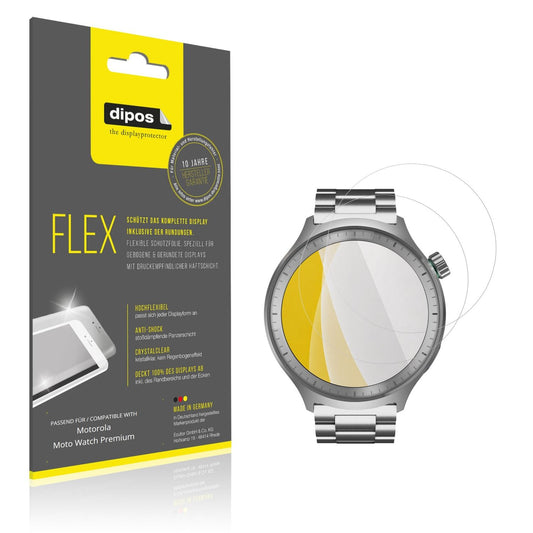 2x Screen Protector for Motorola Moto Watch Premium Protective Film covers 100% 