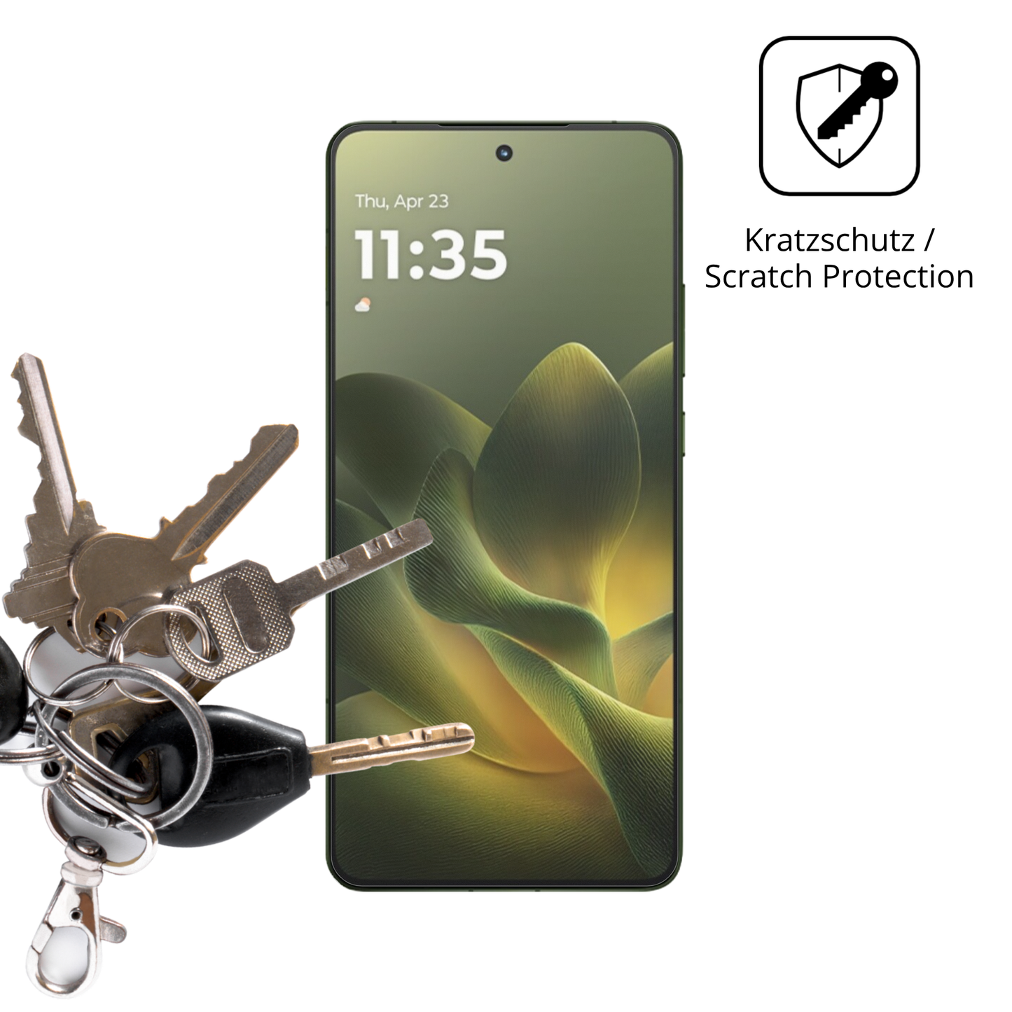 Schutz gegen Kratzer auf dem motorolamoto x70 air Glas durch Schlüssel oder Ähnliches