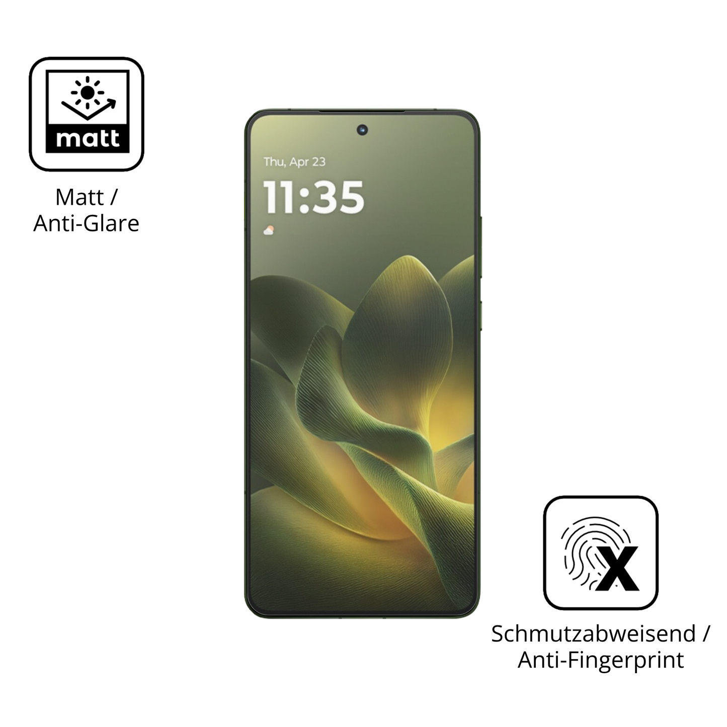 Dünne und entspiegelnde Folie passend zugeschnitten für motorolamoto x70 air