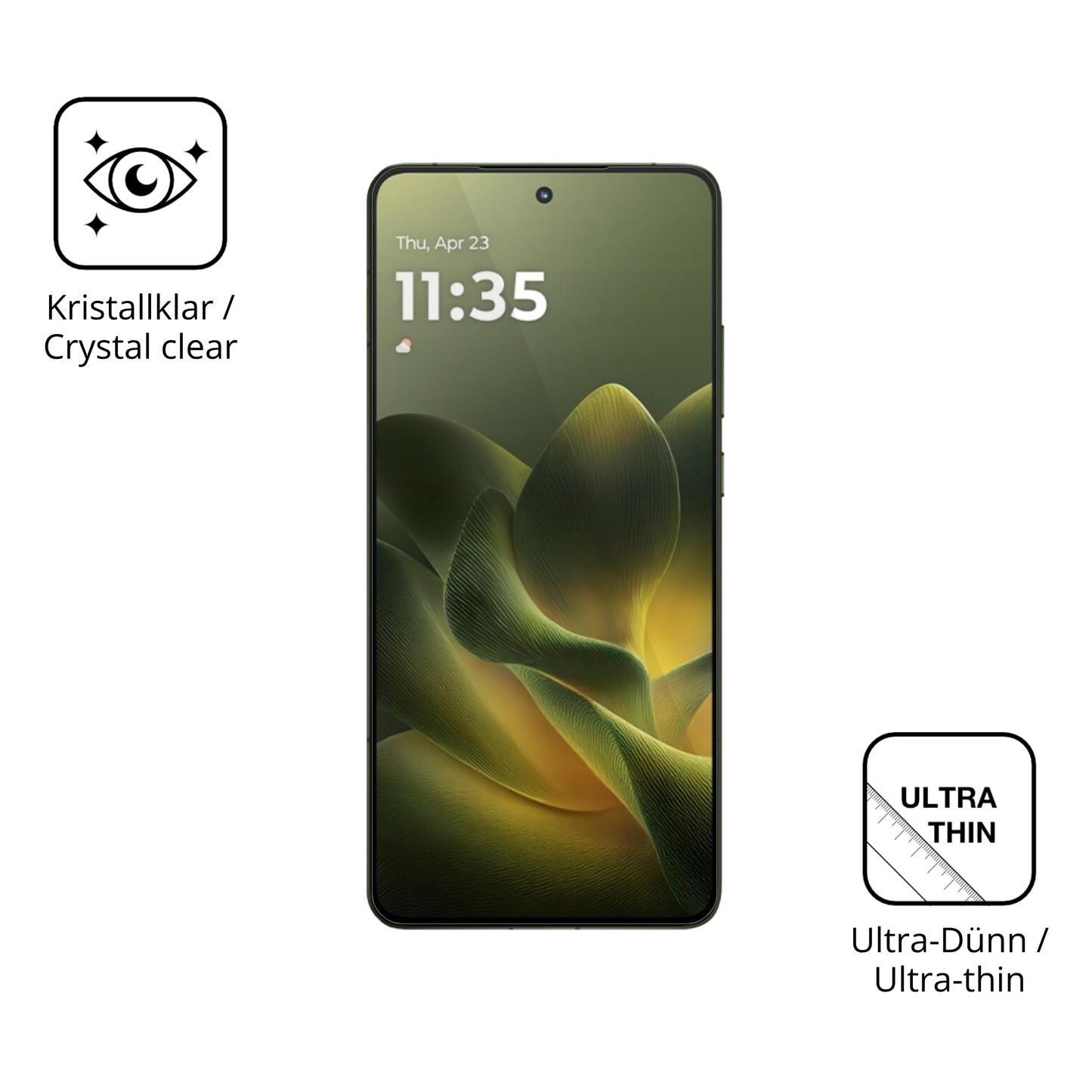 Dünne und klare Folie passend zugeschnitten für motorolamoto x70 air