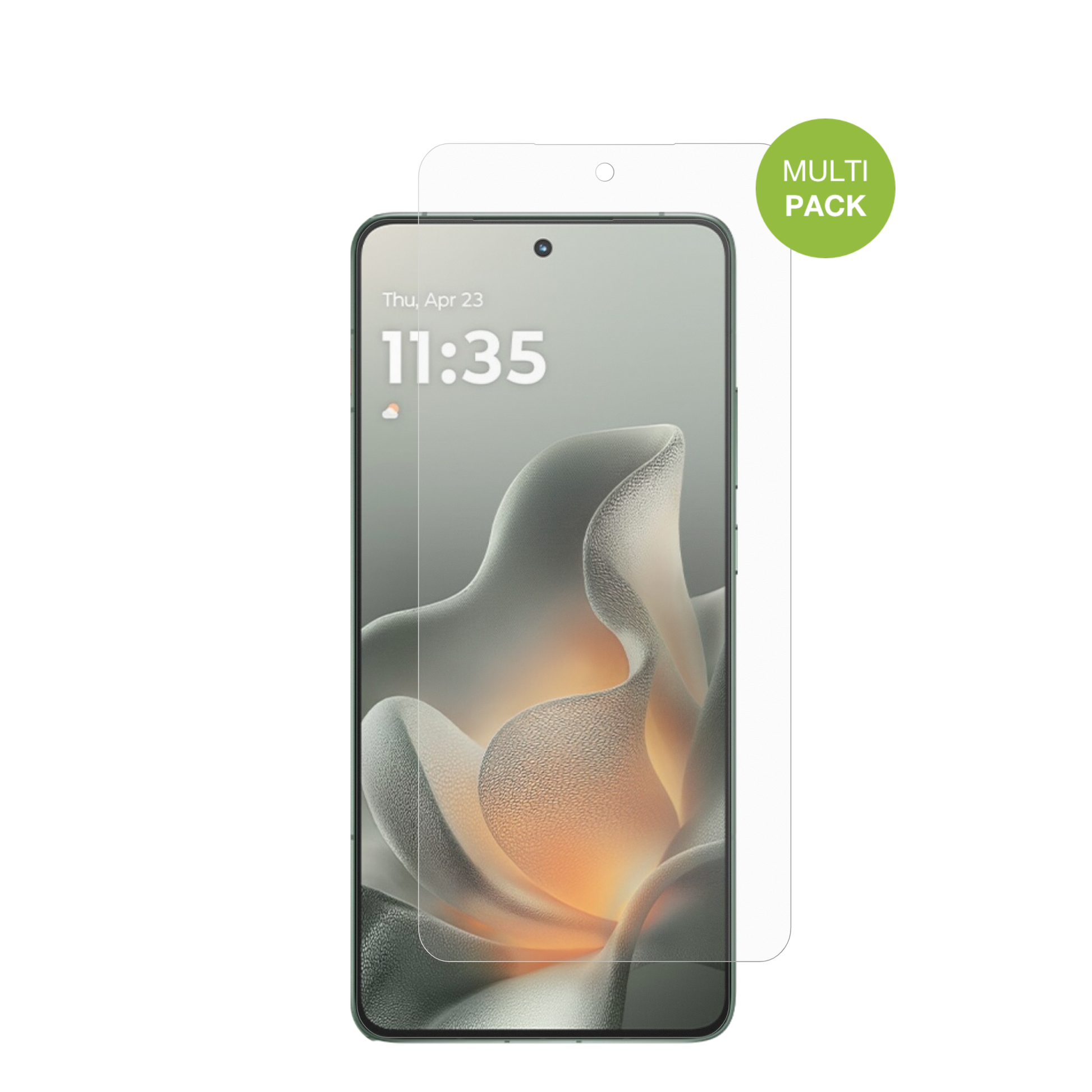 MotorolaMoto X70 Air Pro mit aufgebrachter dipos Displayschutzfolie, die lästige Fingerabdrücke minimiert