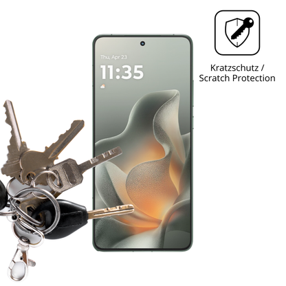 Schutz gegen Kratzer auf dem Motorola Moto X70 Air Pro Glas durch Schlüssel oder Ähnliches