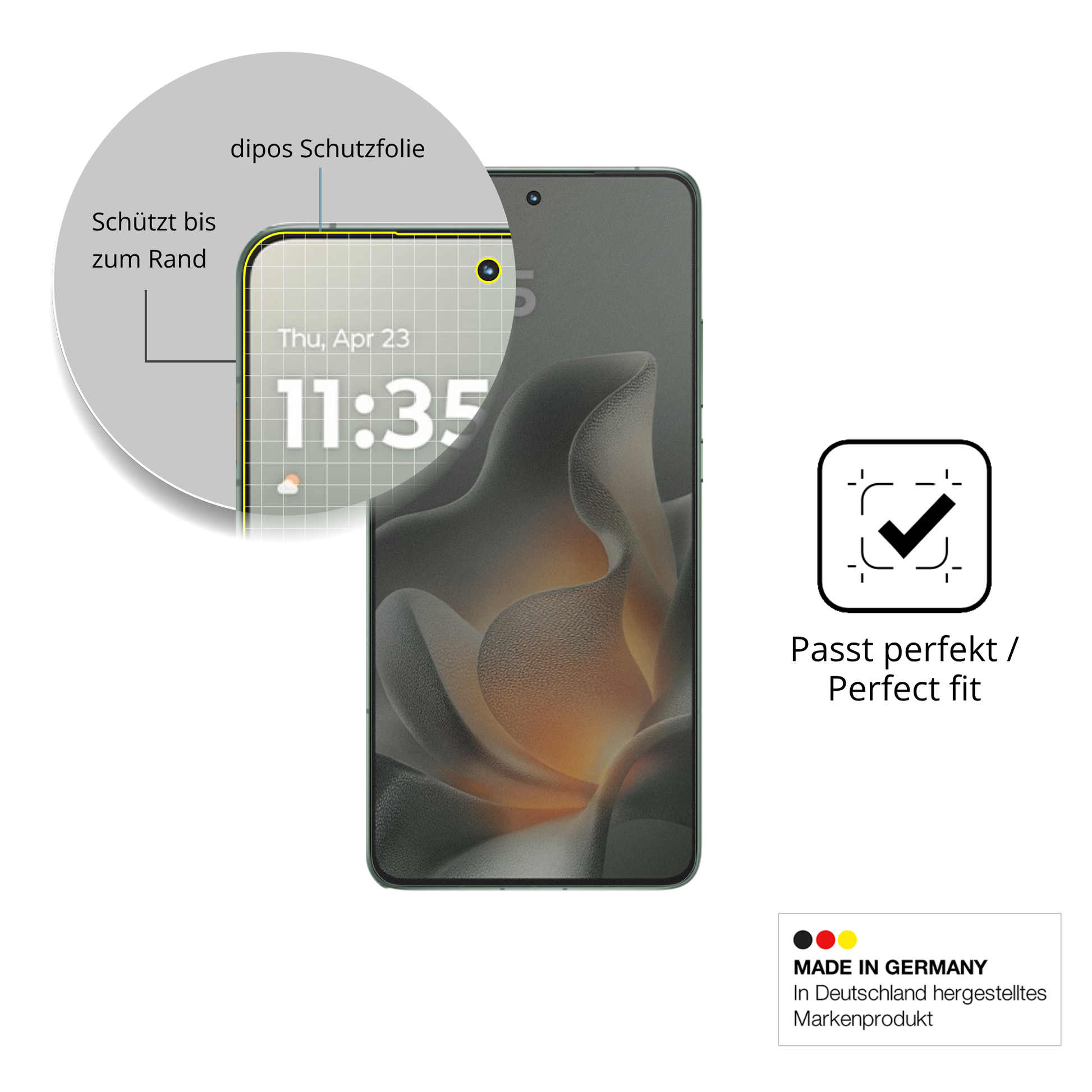Schutz gegen Kratzer auf dem Motorola Moto X70 Air Pro Glas durch Schlüssel oder Ähnliches