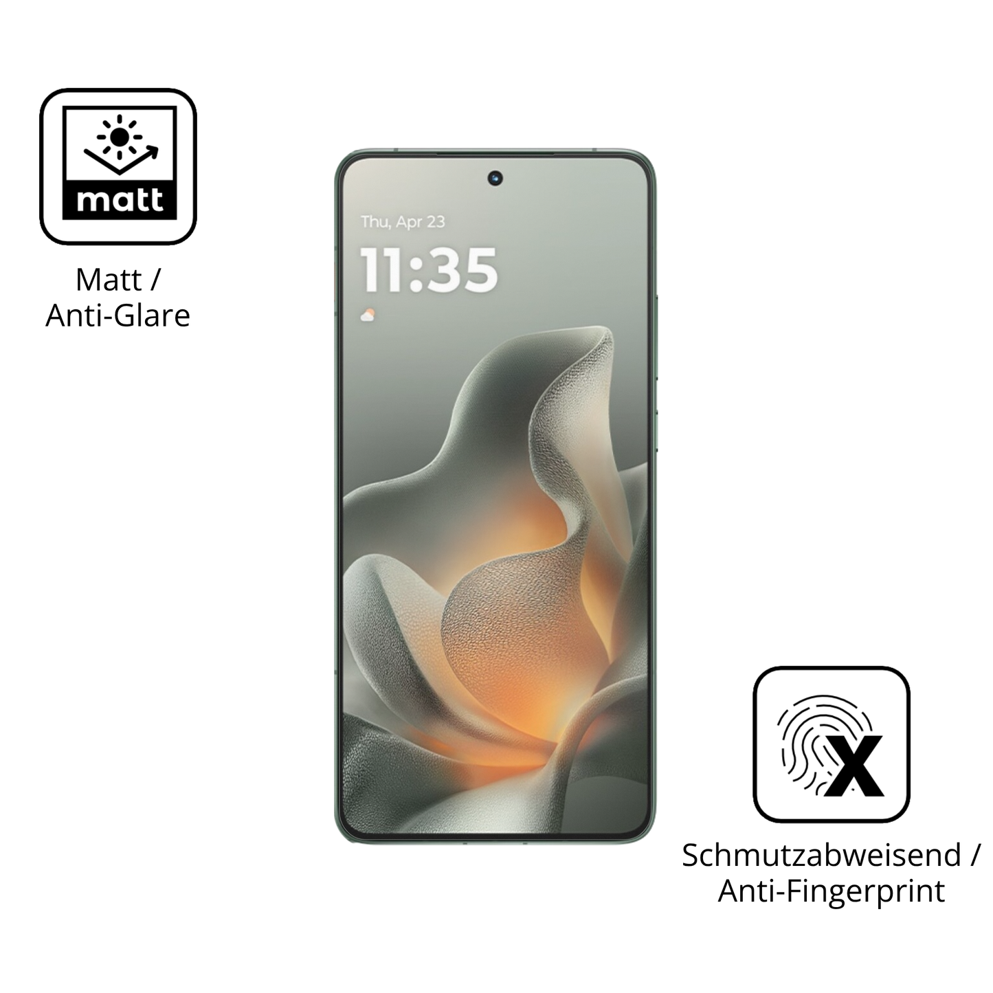 9H Hartbeschichtete, flexible Folie passend zugeschnitten für Motorola Moto X70 Air Pro