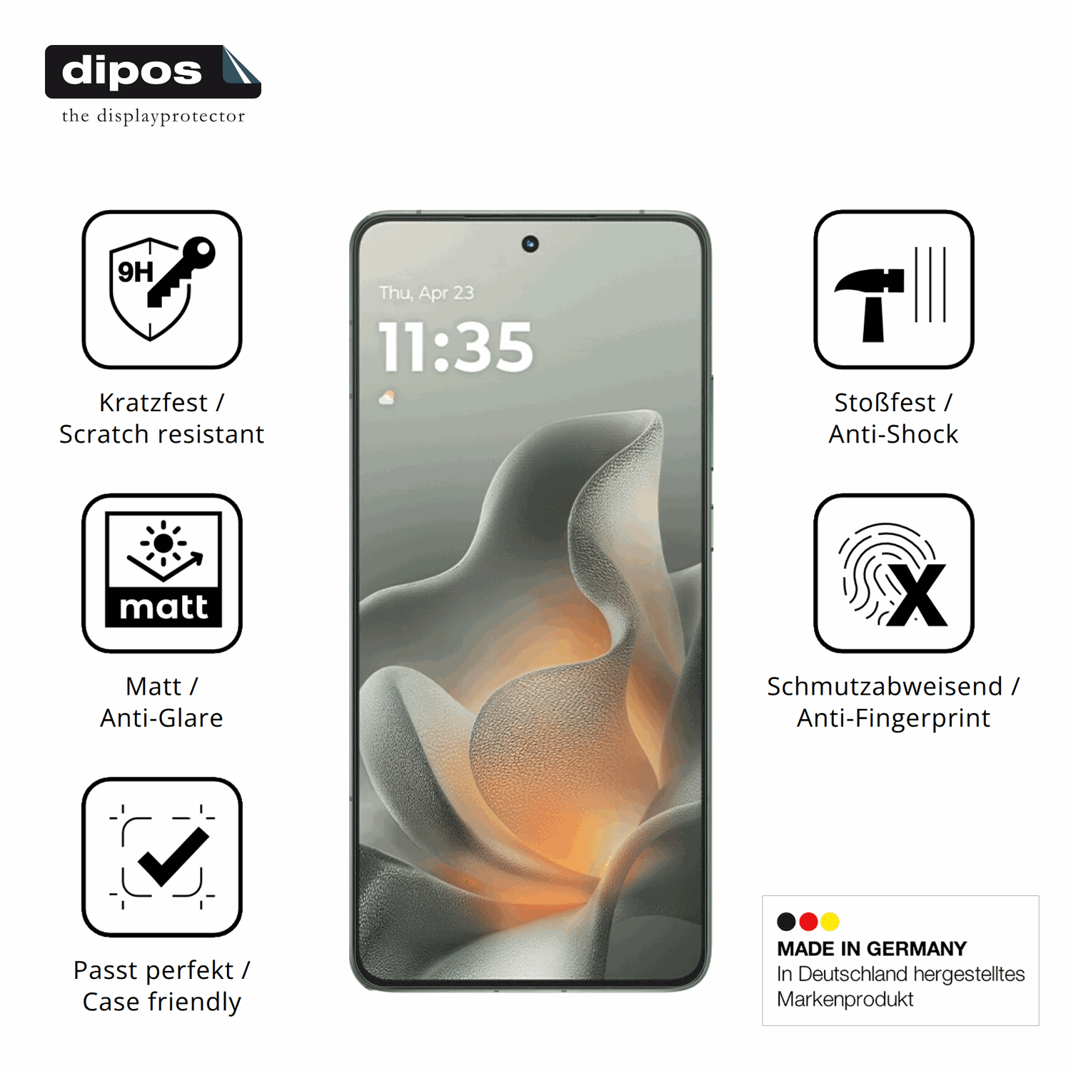 Displayschutz hergestellt in Deutschland, höchste Qualität made in Germany