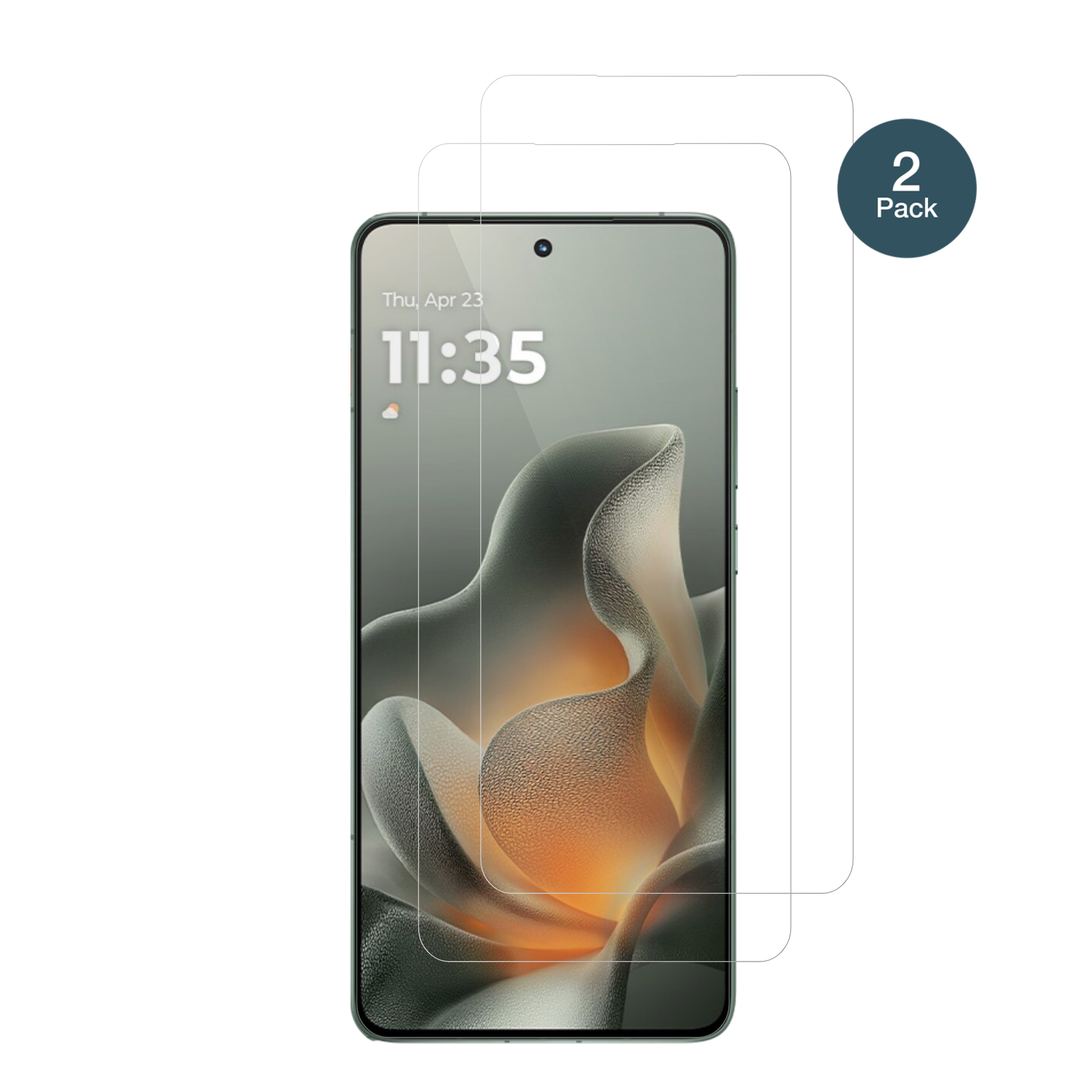 MotorolaMoto X70 Air Pro mit aufgebrachter dipos Flex Schutzfolie, glasklare Darstellung ohne Einschränkungen