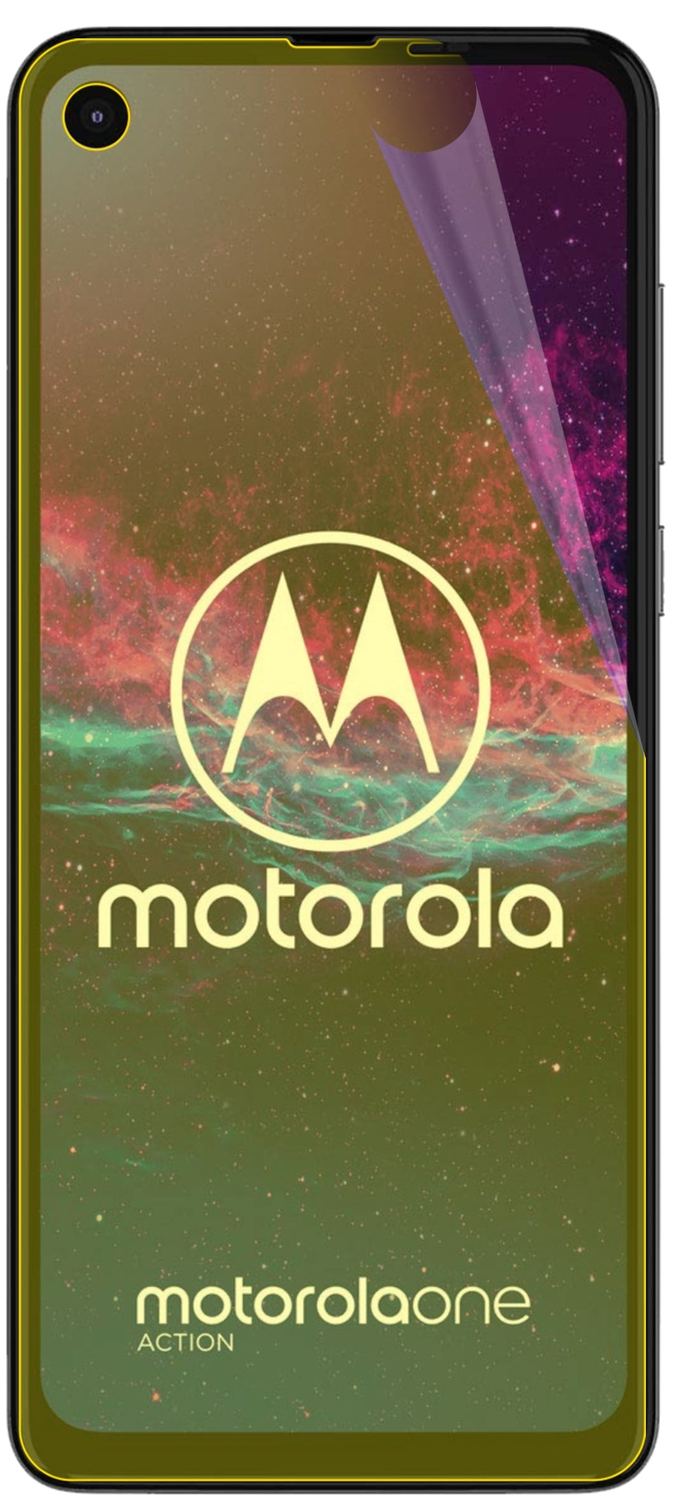 3x Screen Protector for Motorola One Action Protective Film covers 100% Flex