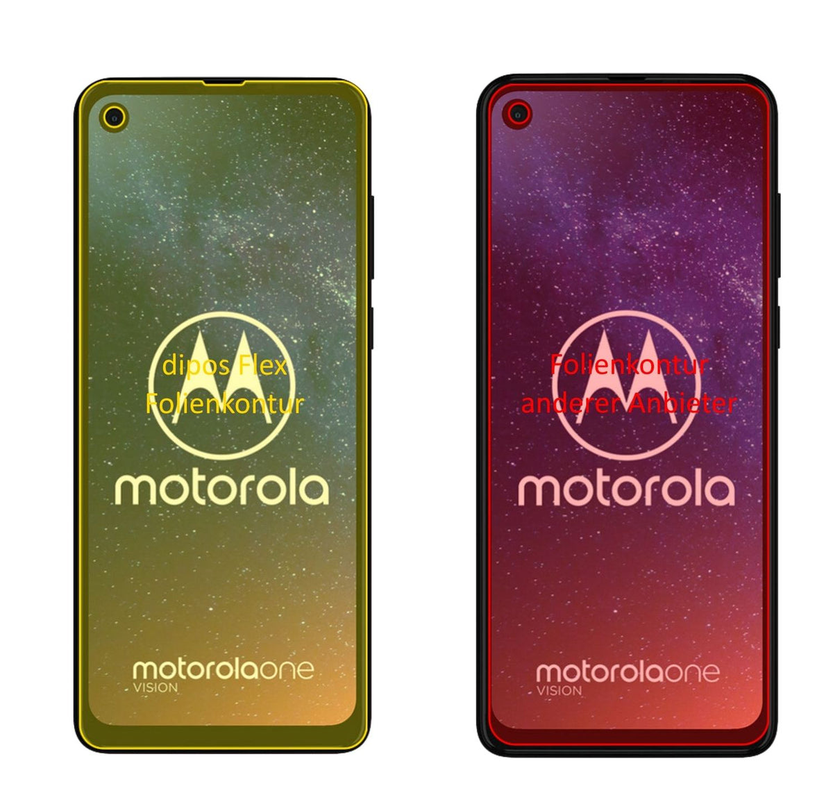 3x Screen Protector for Motorola One Vision Protective Film covers 100% Flex