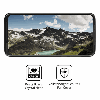 2x Screen Protector for Motorola One Vision Plus Protective Film covers 100% 
