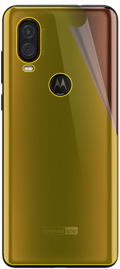 3x 3D Full Cover Schutzfolie für Motorola One Vision Rückseite