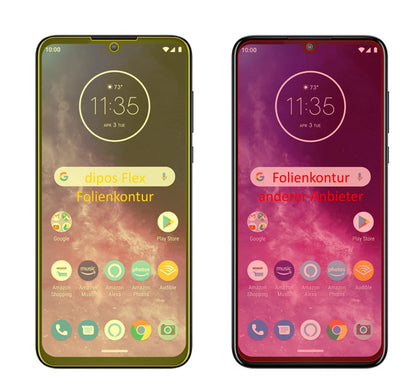 3x Screen Protector for Motorola One Zoom Protective Film covers 100% dipos Flex