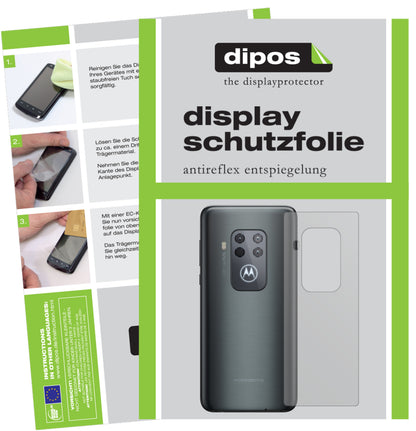 Matte Displayschutzfolie von dipos passend für Motorola One Zoom Rückseite, präziser Zuschnitt und blasenfrei montiert