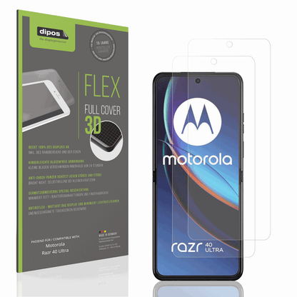 Matte Displayschutzfolie von dipos passend für Motorola Razr 40 Ultra, 100% Displayabdeckung und blasenfreie Montage