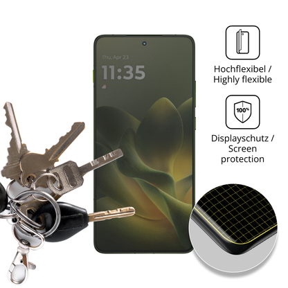 dipos Displayschutz für Motorola Signature, mit Blickschutzfilter und perfekter Passform auch für die Rundungen