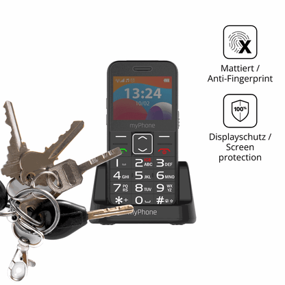 dipos Displayschutz für MP myPhone Halo 3 LTE, mattierte Oberfläche, Blickschutzfilter und perfekter Passform