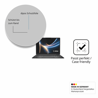 Schutzglasfolie mit optimaler Passform, zur Verwendung mit Hüllen geeignet
