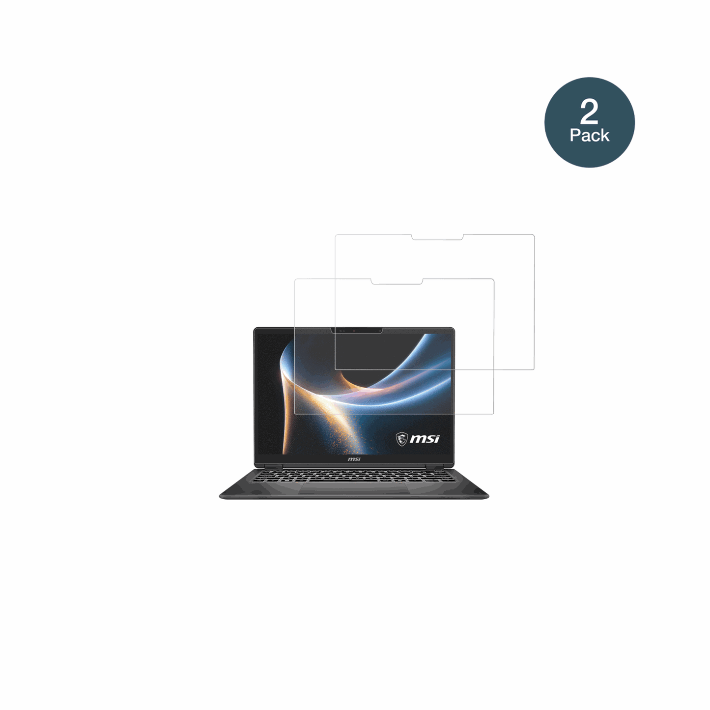 MSIPrestige 16 Flip AI Plus mit aufgebrachter dipos Panzerfolie, die lästige Fingerabdrücke minimiert