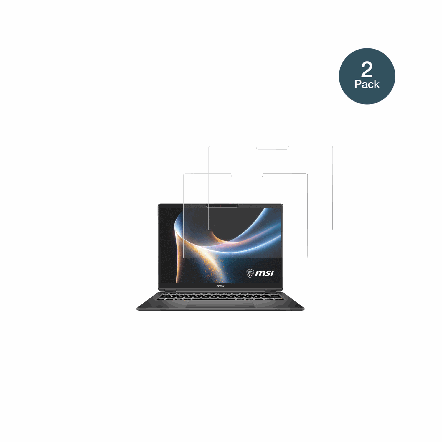 MSIPrestige 16 Flip AI Plus mit aufgebrachter dipos Panzerfolie, die lästige Fingerabdrücke minimiert