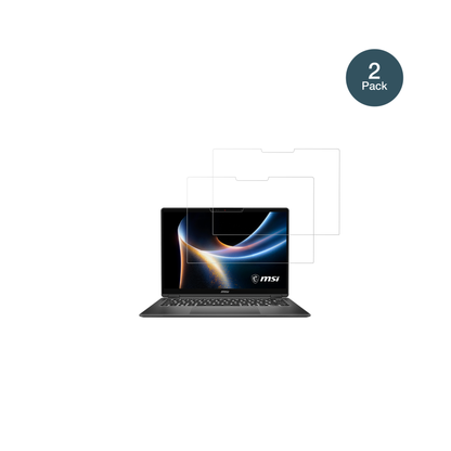 MSIPrestige 16 Flip AI Plus mit aufgebrachter dipos Flex Schutzfolie, glasklare Darstellung ohne Einschränkungen