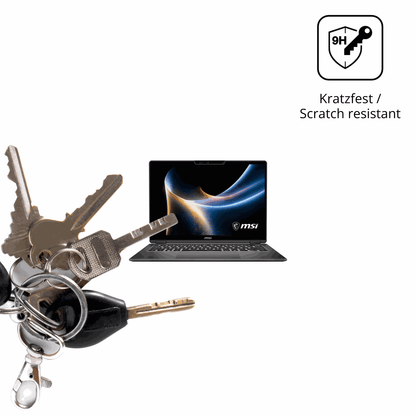 dipos Displayschutz für MSI Prestige 14 Flip AI Plus, transparente Oberfläche, perfekte Passform auch für die Rundungen