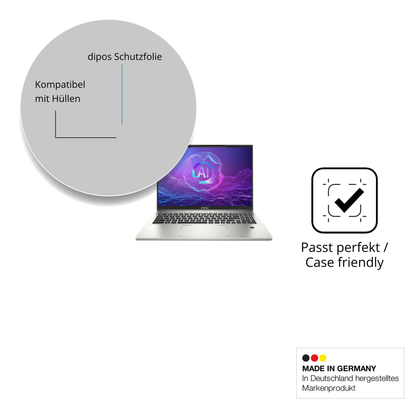 Schutzfolie mit optimaler Passform, zur Verwendung mit Hüllen geeignet
